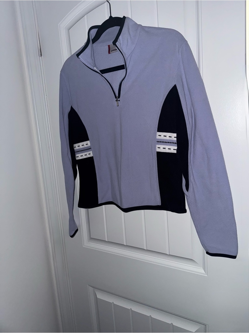 Spyder Women’s Purple Black Fleece Quarter Zip Pullover Ski Activewear